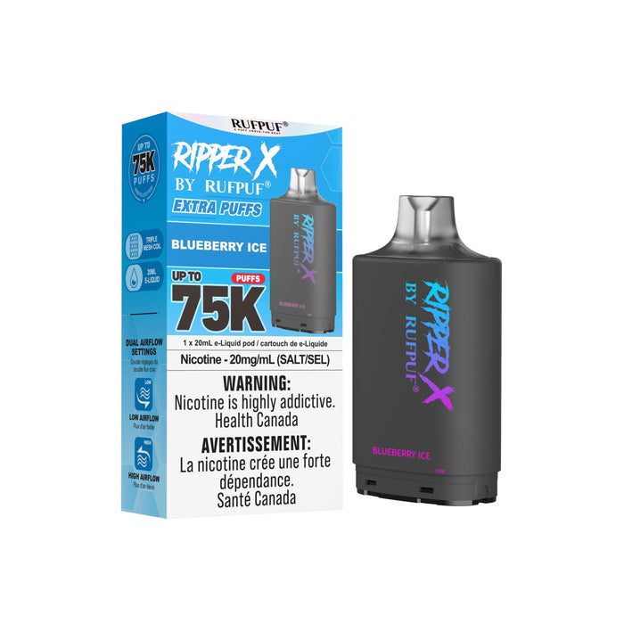 RIPPER X by RUFPUF 75K Pod - Blueberry Ice 20mg