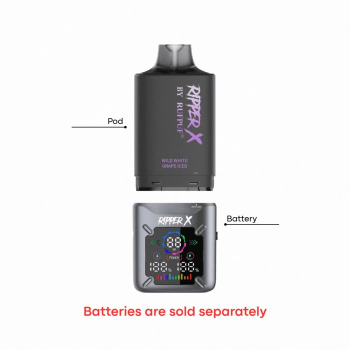 RIPPER X by RUFPUF 75K Pod - Watermelon Strawberry Kiwi Ice 20mg