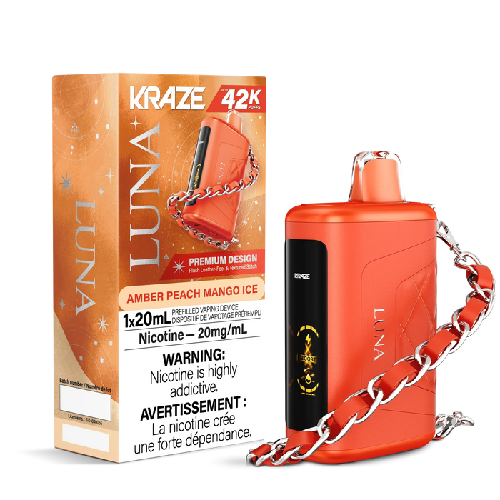 Kraze Luna Disposable - Amber Peach Mango Ice 20mg