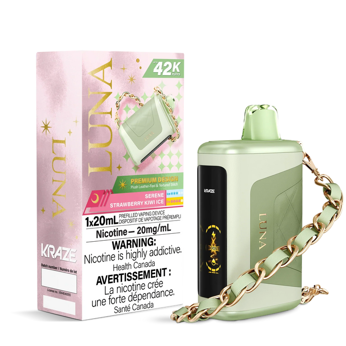 Kraze Luna Disposable - Serene Strawberry Kiwi Ice 20mg