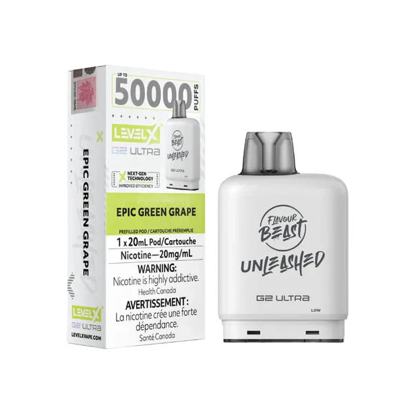 Level X Flavour Beast Unleashed G2 Ultra - Epic Green Grape 20mg