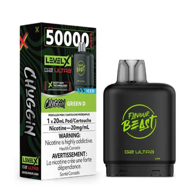 Level X Flavour Beast G2 Ultra - Chuggin' Green D Iced 20mg