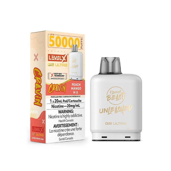 Level X Flavour Beast Unleashed G2 Ultra - Cravin' Peach Mango H.B. 20mg