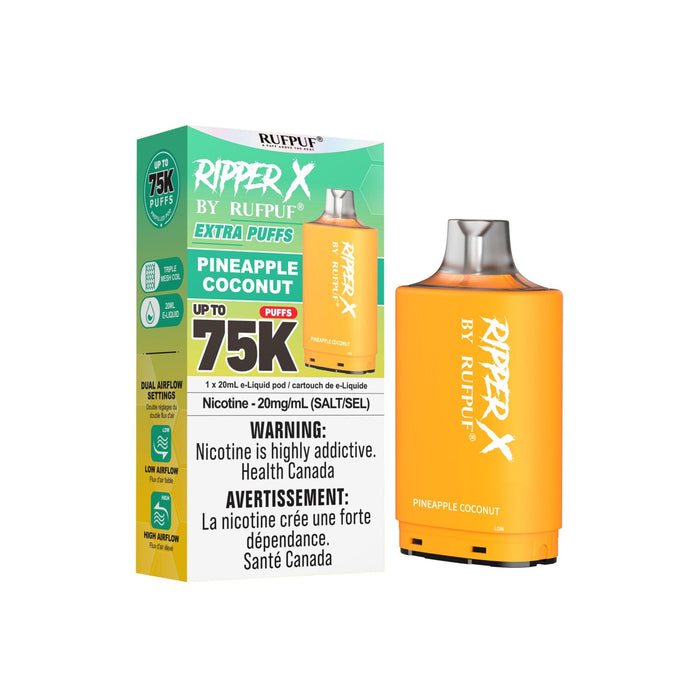 RIPPER X by RUFPUF 75K Pod - Pineapple Coconut 20mg