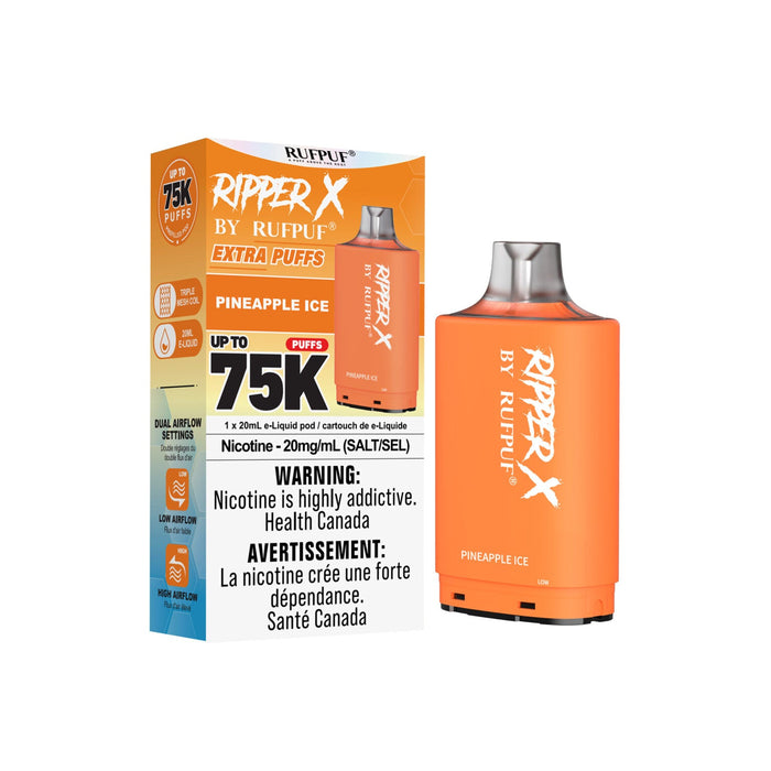 RIPPER X by RUFPUF 75K Pod - Pineapple Ice 20mg