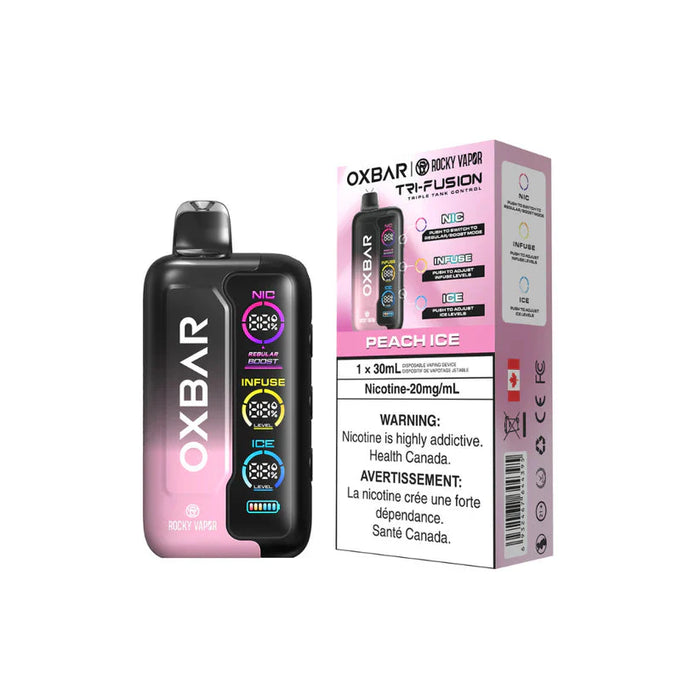Rocky Vapor OXBAR Tri Fusion Disposable - Peach Ice 20mg