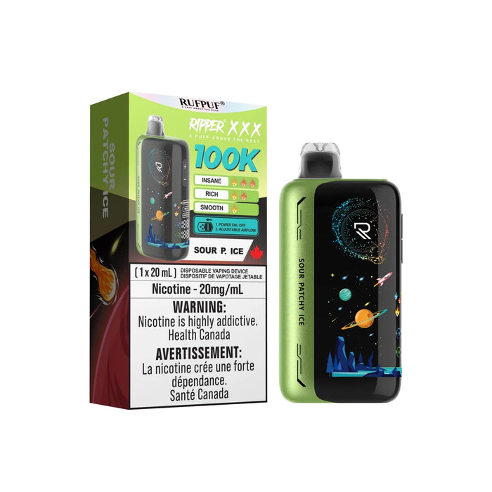 RIPPER XXX 100K Disposable - Sour P. Ice 20mg