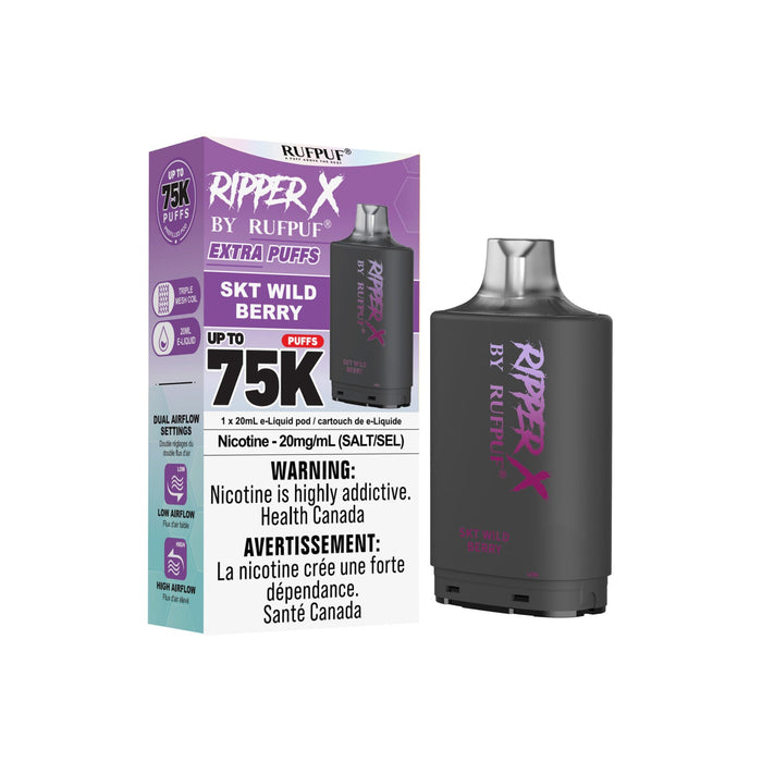 RIPPER X by RUFPUF 75K Pod - SKT Wild Berry 20mg