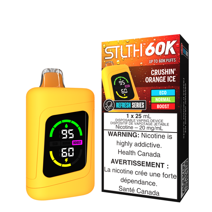 STLTH 60K Disposable - Refresh Series Crushin' Orange Ice 20mg