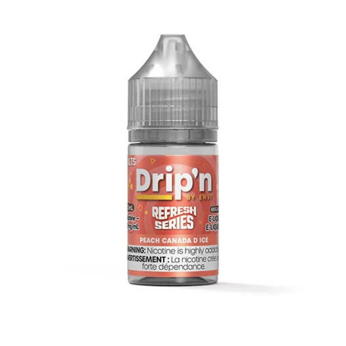 Drip'n by Envi Refresh Salt - Peach Canada D Ice 30ml