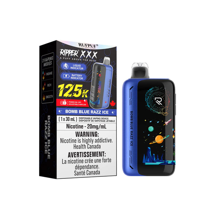 Ripper XXX 125K Disposable - Bomb Blue Razz Ice 20mg