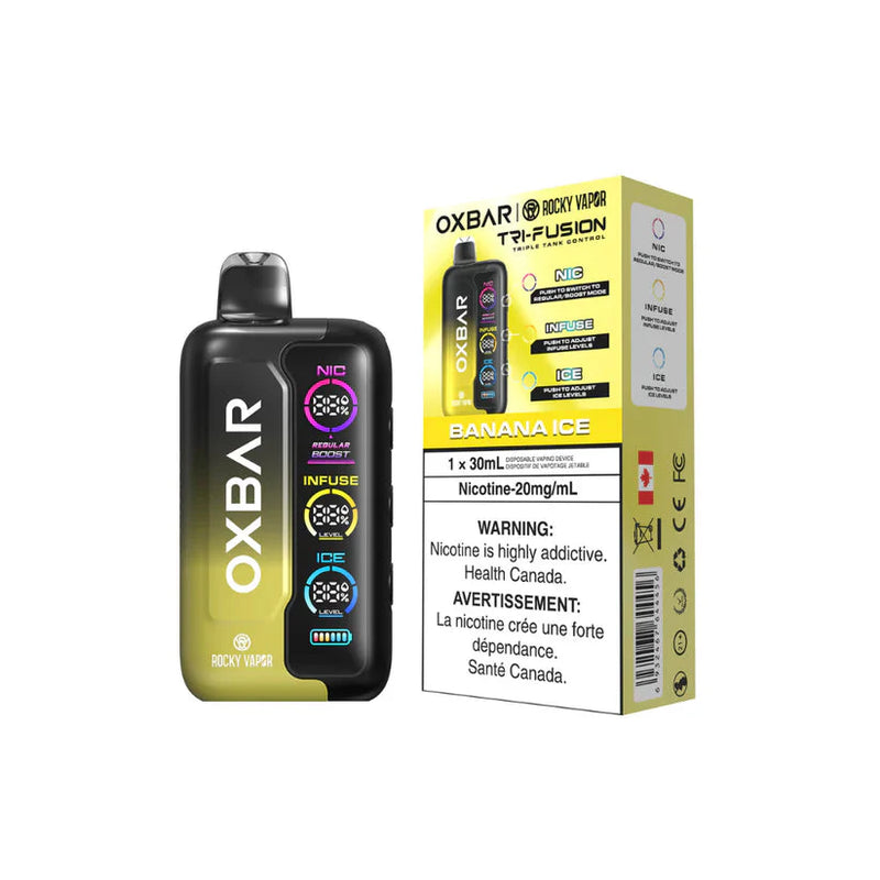 Rocky Vapor OXBAR Tri Fusion Disposable - Banana Ice 20mg