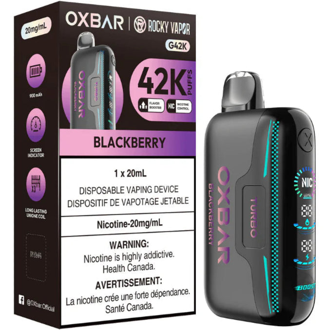 Rocky Vapor OXBAR G42K Disposable - Blackberry 20mg