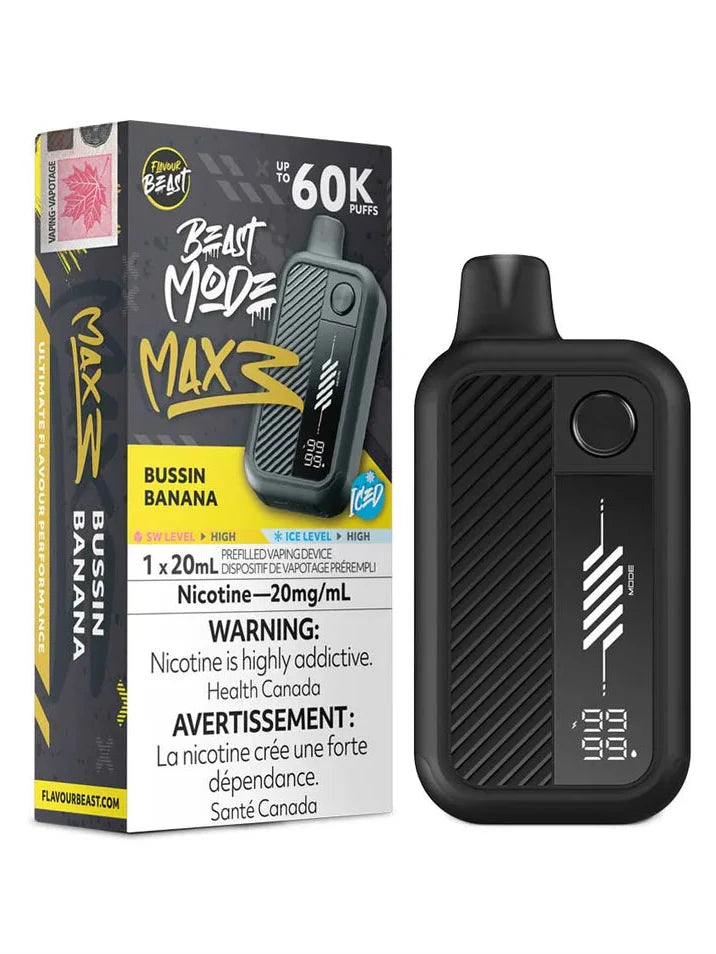 Flavour Beast Beast Mode Max 3 Disposable - Bussin Banana Ice 20mg