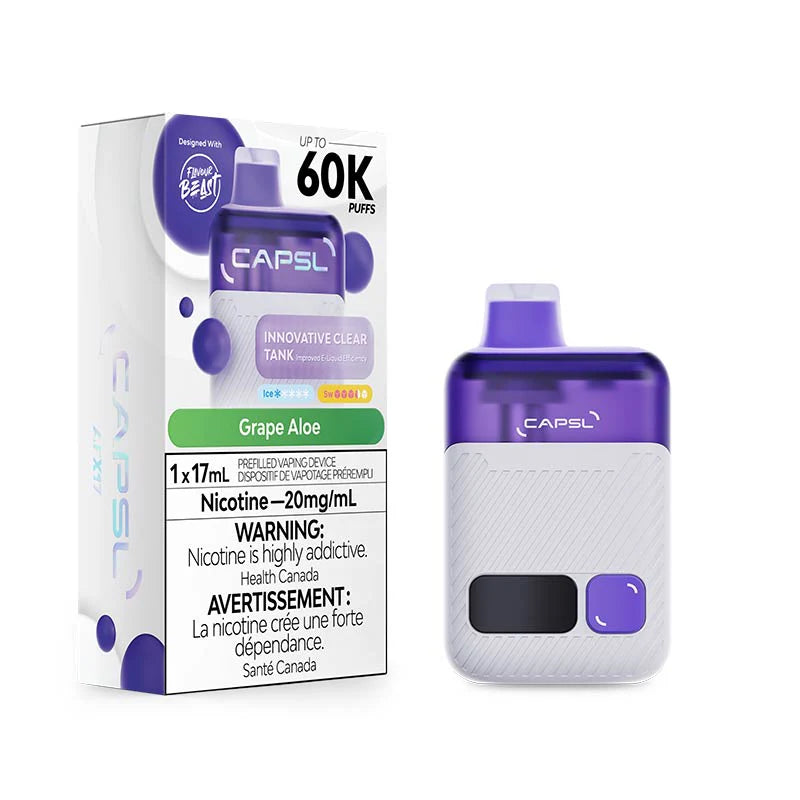 CAPSL 60K Disposable - Grape Aloe Ice 20mg
