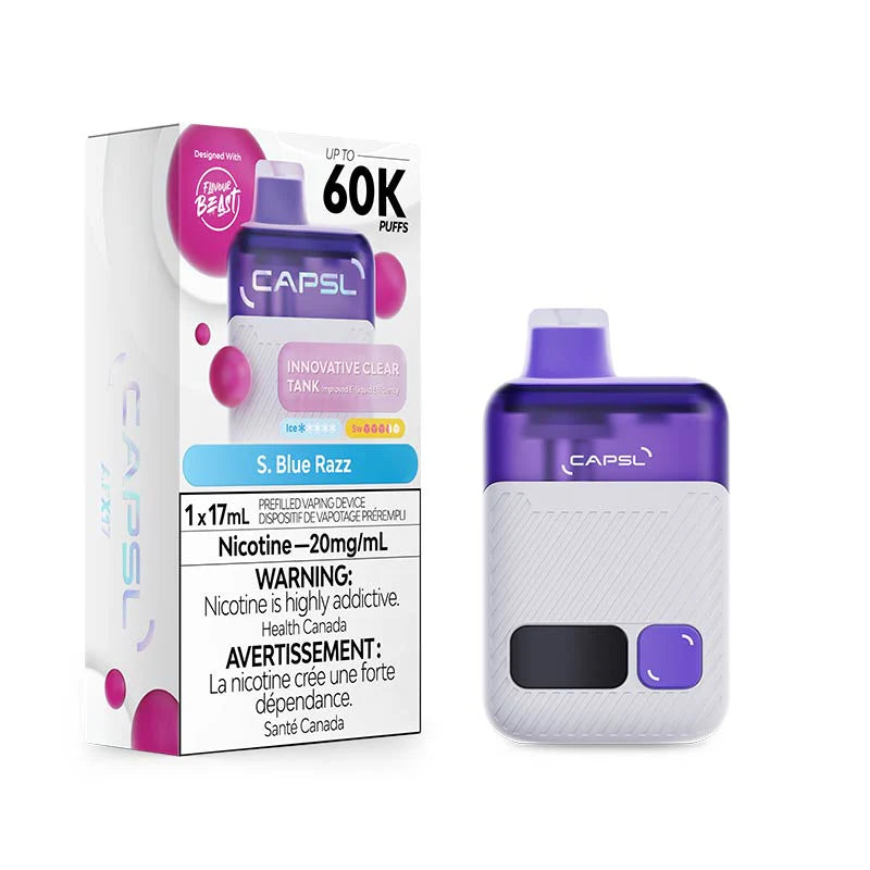 CAPSL 60K Disposable - S. Blue Razz Ice 20mg