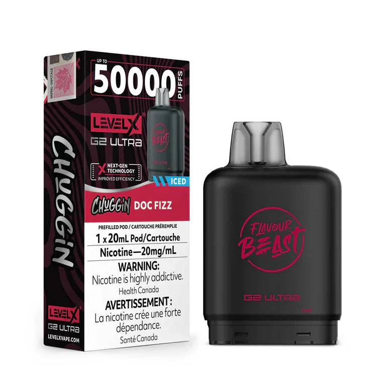 Level X Flavour Beast G2 Ultra - Chuggin' Doc Sparkle Iced 20mg