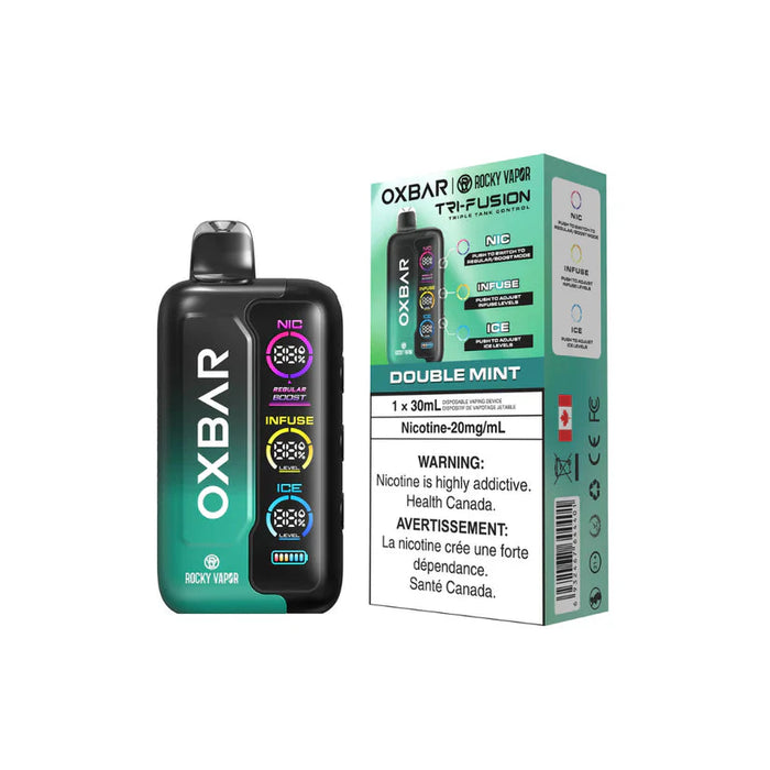 Rocky Vapor OXBAR Tri Fusion Disposable - Double Mint 20mg