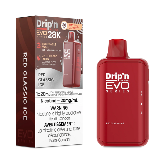 Drip'n by ENVI EVO Series 28K Disposable - Red Classic Ice 20mg