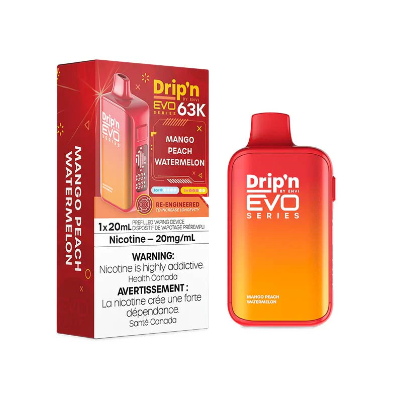 Drip'n by ENVI EVO Series 63K Disposable - Mango Peach Watermelon 20mg