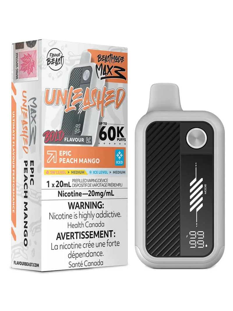 Flavour Beast Unleashed Beast Mode Max 3 Disposable - Epic Peach Mango Ice 20mg