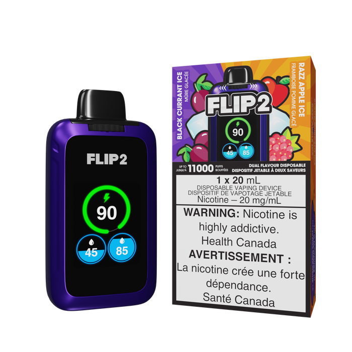 Flip 2 Disposable Black Currant Ice & Razz Apple Ice 20mg