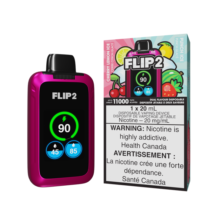 Flip 2 Disposable Cherry Lemon Ice & Punch Ice 20mg