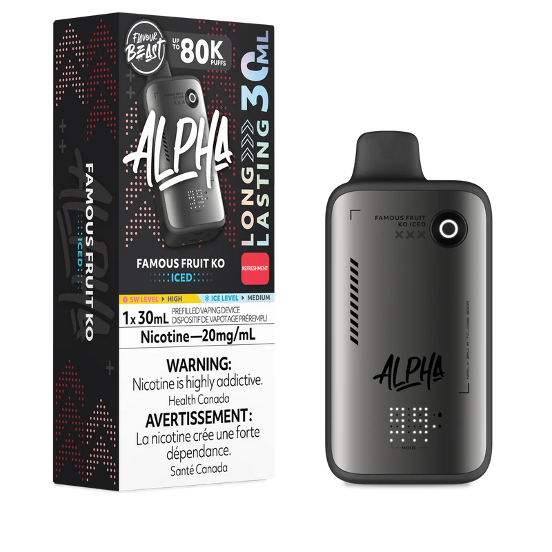 Flavour Beast Alpha 80K Disposable  - Famous Fruit KO Iced 20mg
