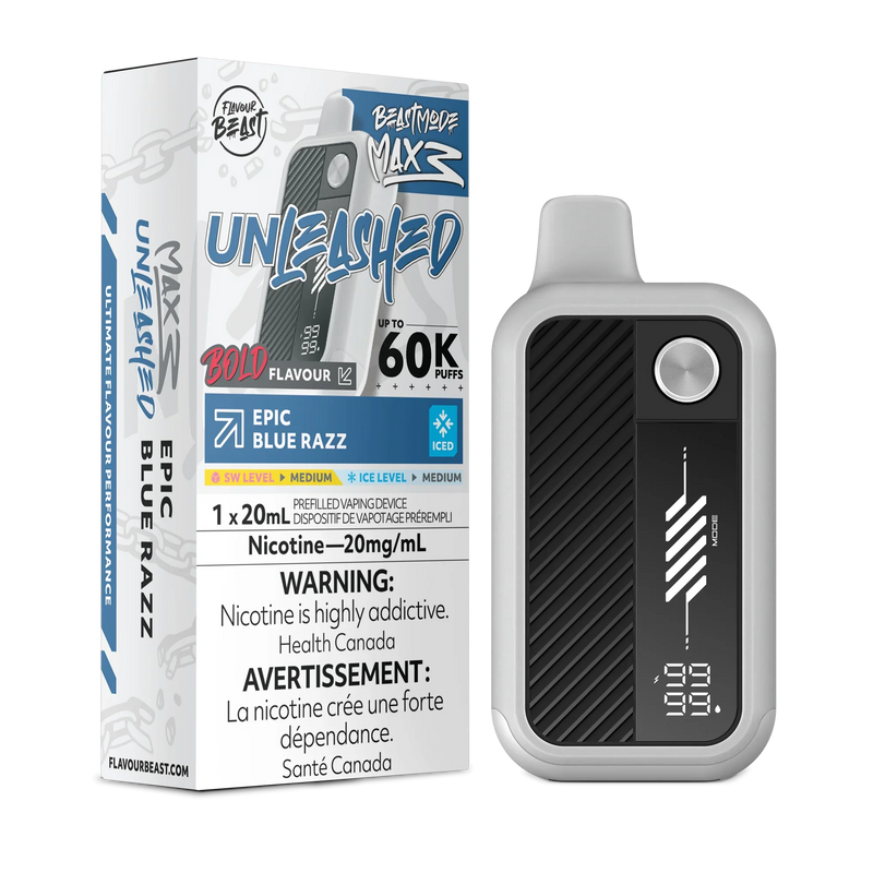 Flavour Beast Unleashed Beast Mode Max 3 Disposable - Epic Blue Razz Iced 20mg