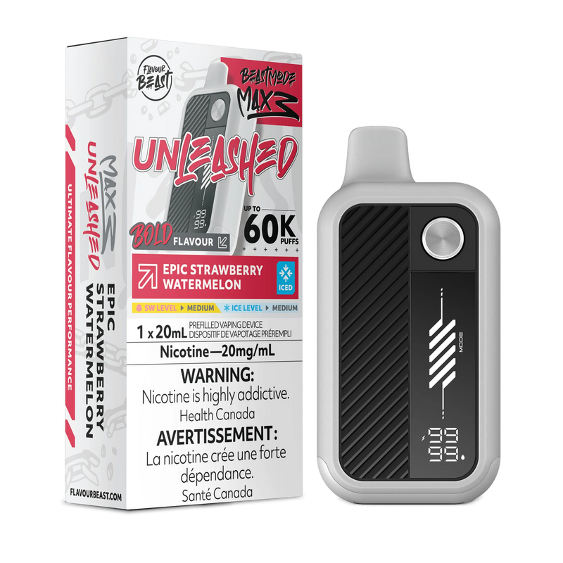 Flavour Beast Unleashed Beast Mode Max 3 Disposable - Epic Strawberry Watermelon Iced 20mg