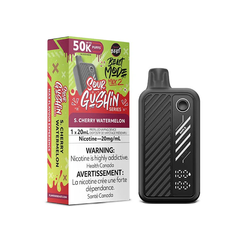 Flavour Beast Beast Mode Max 2 Disposable - Sour Gushin' S. Cherry Watermelon 20mg