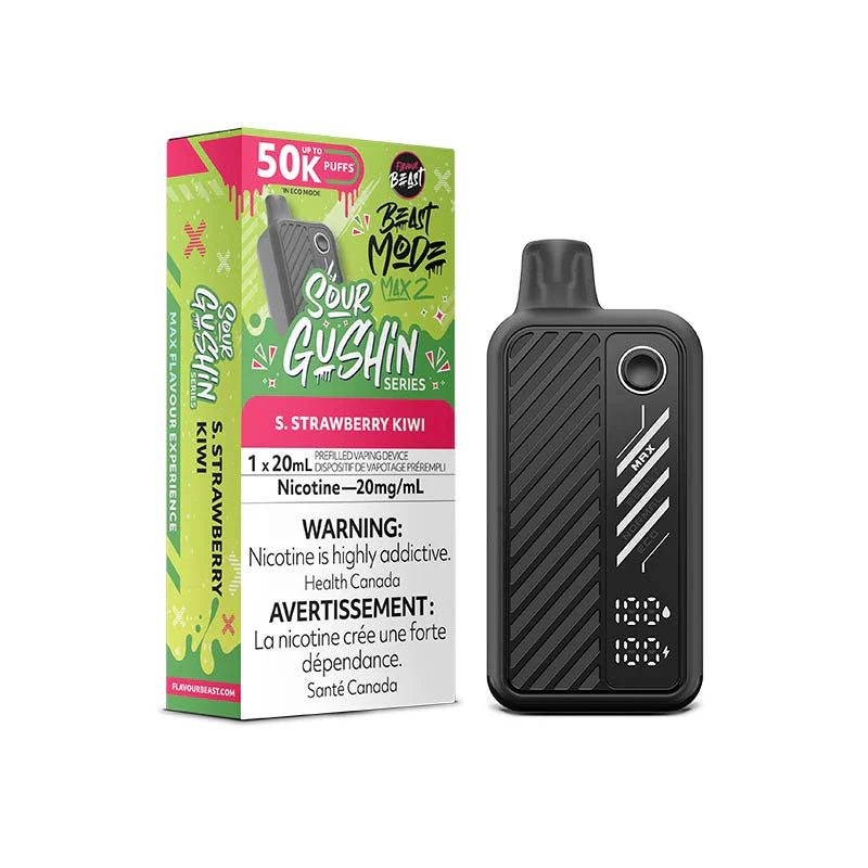 Flavour Beast Beast Mode Max 2 Disposable - Sour Gushin' S. Strawberry Kiwi 20mg