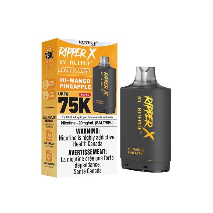RIPPER X by RUFPUF 75K Pod - Hi-Mango Pineapple 20mg