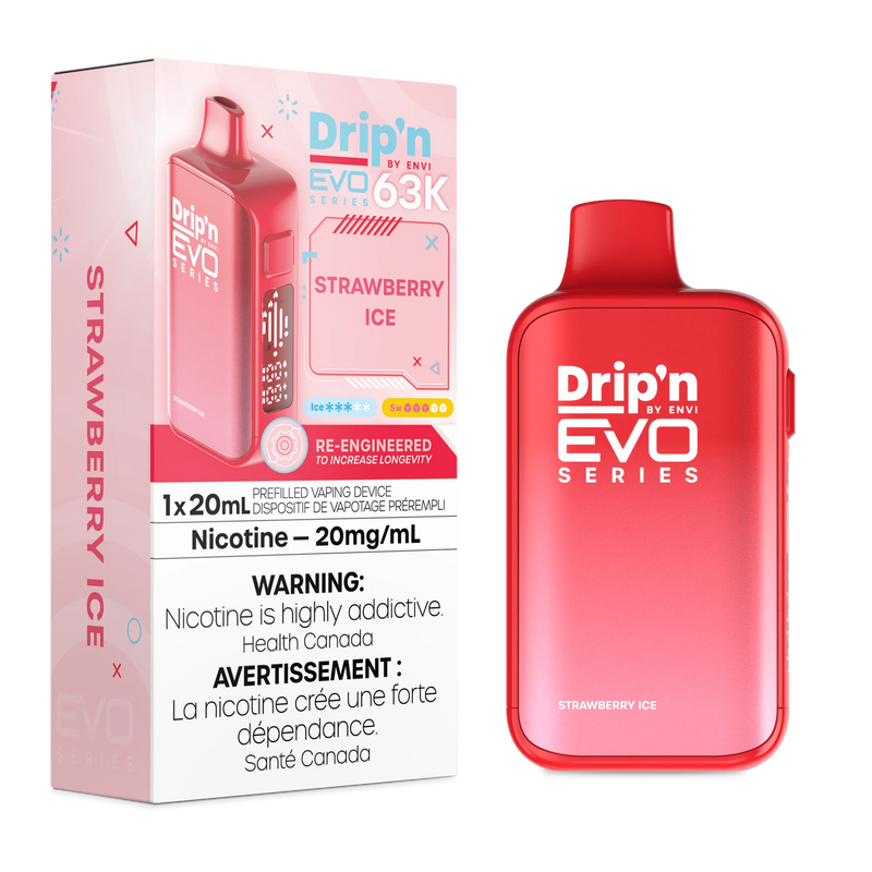 Drip'n by ENVI EVO Series 63K Disposable - Strawberry Ice 20mg