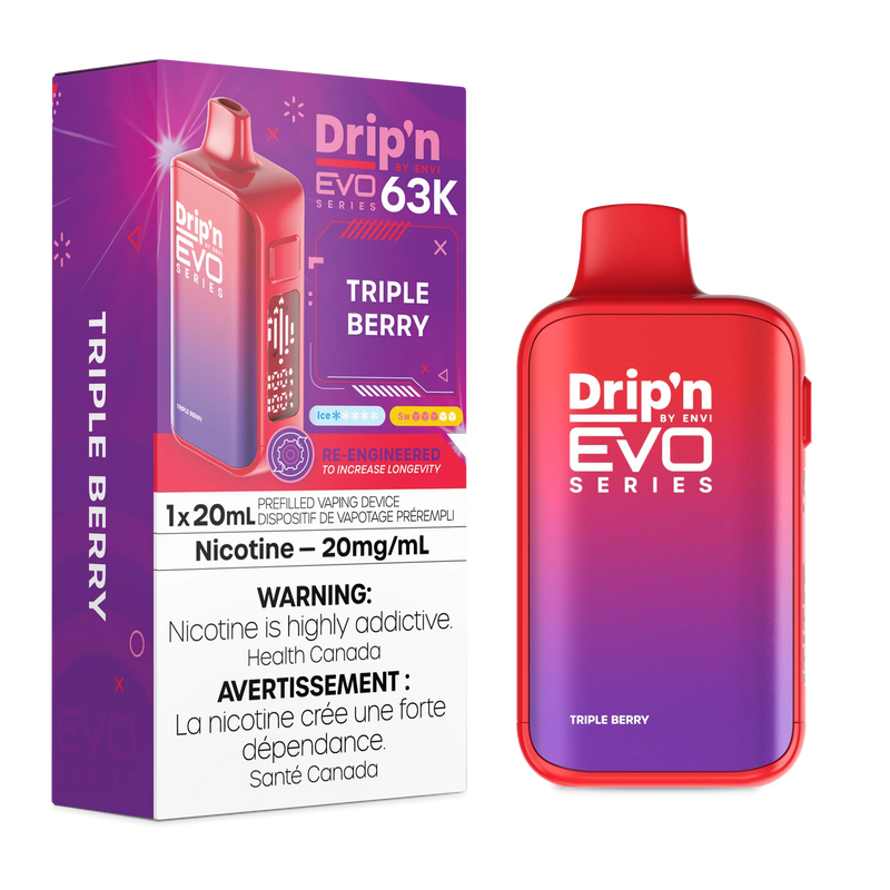 Drip'n by ENVI EVO Series 63K Disposable - Triple Berry 20mg
