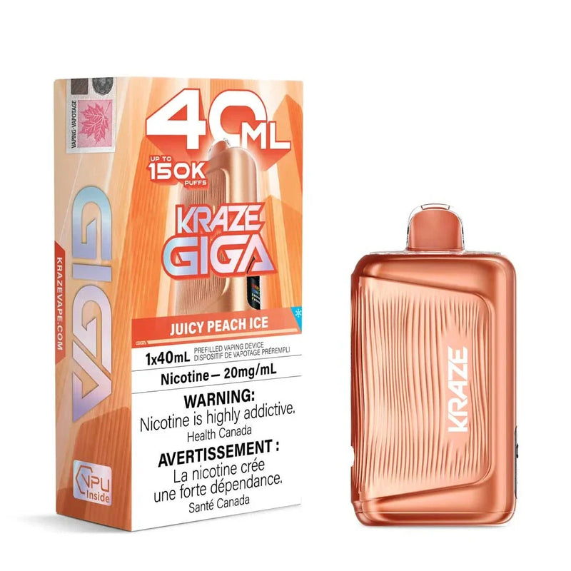 Kraze Giga Disposable - Juicy Peach Ice 20mg
