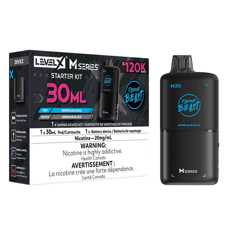 Level X M Series Flavour Beast Kit - Bomb Blue Razz 20mg