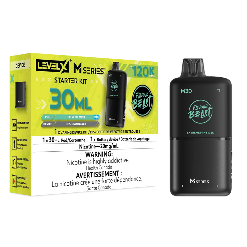 Level X M Series Flavour Beast Kit - Extreme Mint Iced 20mg