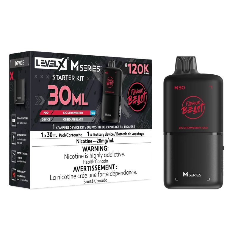 Level X M Series Flavour Beast Kit - Sic Strawberry Iced 20mg