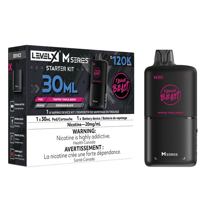 Level X M Series Flavour Beast Kit - Trippin’ Triple Berry 20mg