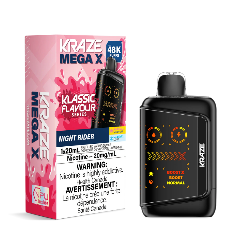 Kraze Mega X Klassic Disposable - Night Rider 20mg