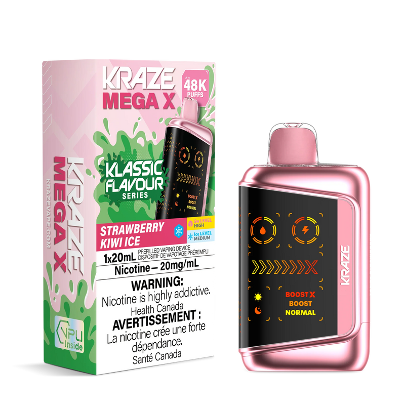 Kraze Mega X Klassic Disposable - Strawberry Kiwi Ice 20mg
