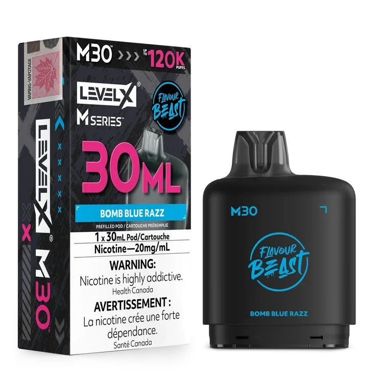 Level X M Series Flavour Beast Pod 30ml - Bomb Blue Razz 20mg