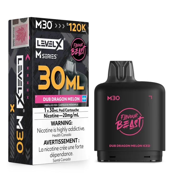 Level X M Series Flavour Beast Pod 30ml - Dub Dragon Melon Iced 20mg