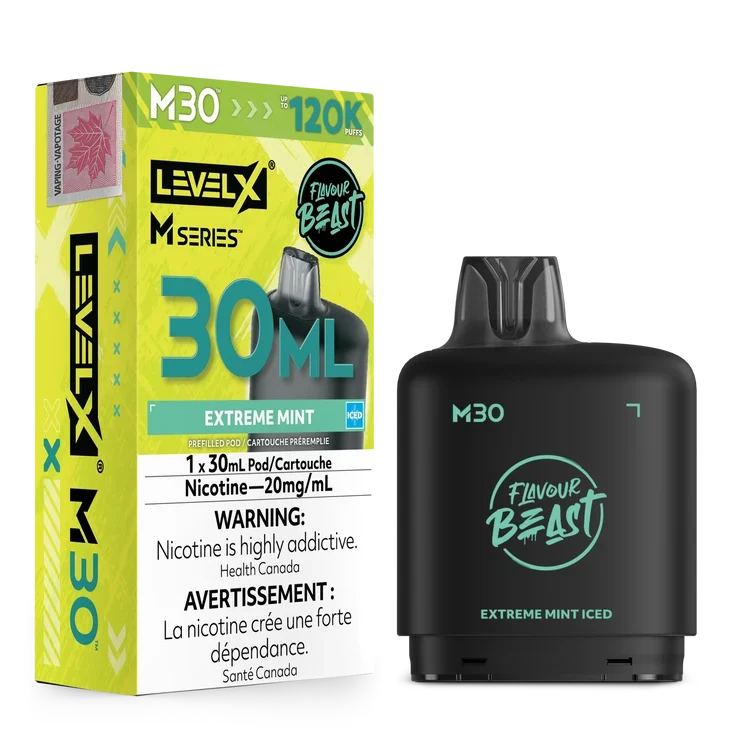 Level X M Series Flavour Beast Pod 30ml - Extreme Mint Iced 20mg