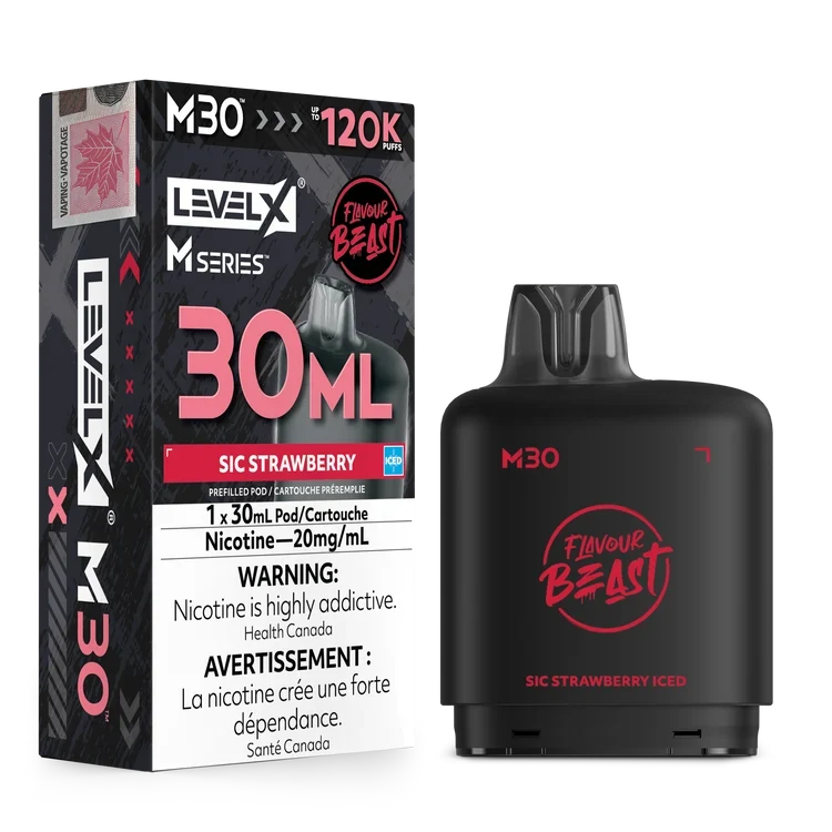 Level X M Series Flavour Beast Pod 30ml - Sic Strawberry Iced 20mg