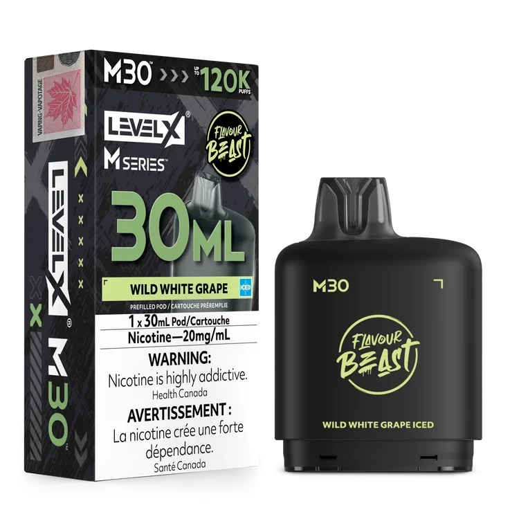 Level X M Series Flavour Beast Pod 30ml - Wild White Grape Iced 20mg