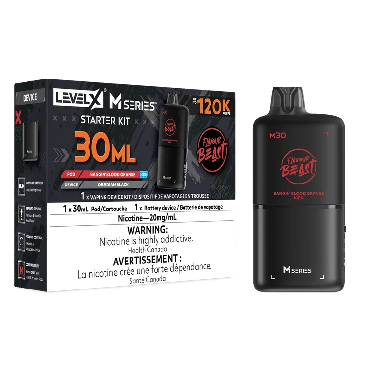Level X M Series Flavour Beast Kit - Bangin’ Blood Orange Iced 20mg