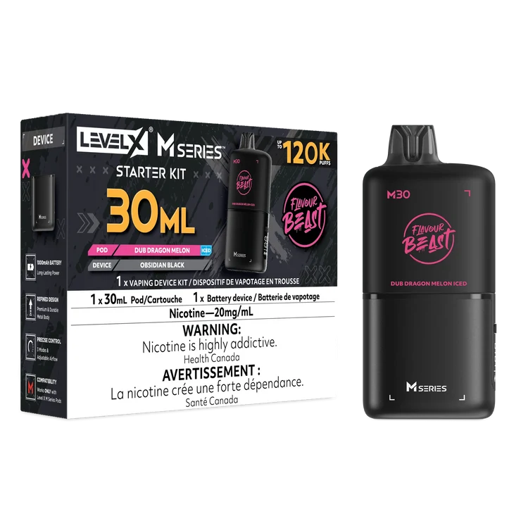 Level X M Series Flavour Beast Kit - Dub Dragon Melon Iced 20mg