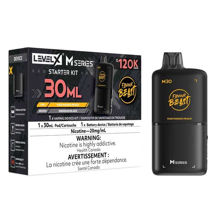 Level X M Series Flavour Beast Kit - Mad Mango Peach 20mg